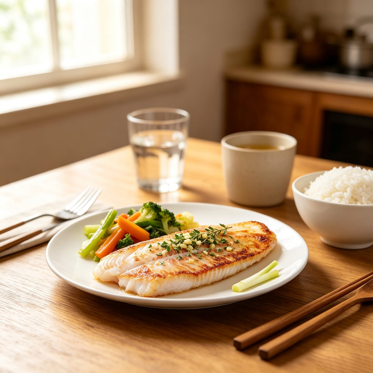Close view of the pale white flesh of a pangasius fillet